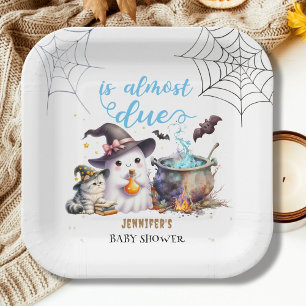 A Little Boo! Boy Cute Halloween Baby Shower Paper Plates