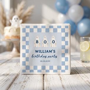 A Little Boo Boy Ghost Birthday Napkins