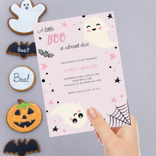 A Little Boo Cute Fall Baby Shower  Invitation