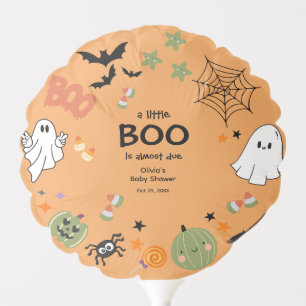 A Little Boo Cute Ghost Halloween Baby Shower Balloon