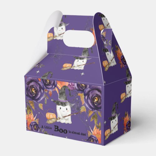 A Little Boo Cute Ghost Halloween Baby Shower Favor Boxes