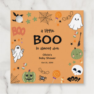 A Little Boo Cute Ghost Halloween Baby Shower Favor Tags