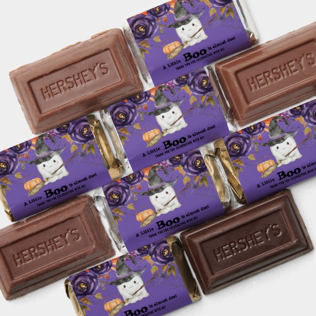 A Little Boo Cute Ghost Halloween Baby Shower  Hershey's Miniatures (Assorted)