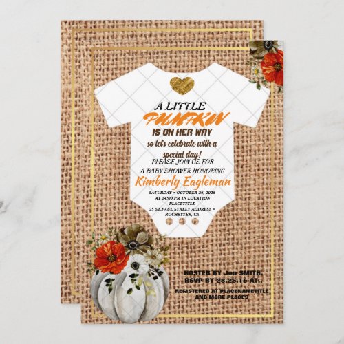 A Little Boo Cute Ghost Halloween Baby Shower  Inv Invitation