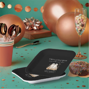 A Little Boo Cute Ghost Wildflowers Baby Shower Paper Plates