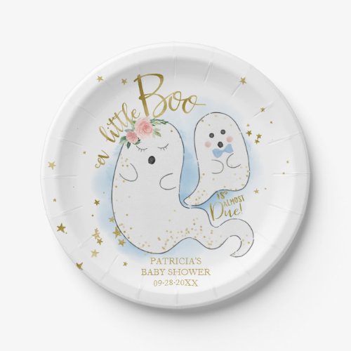 A Little Boo Cute Halloween Boy Baby Shower Paper Plates