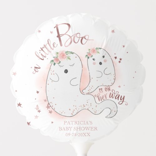 A Little Boo Cute Halloween Girl Baby Shower Balloon