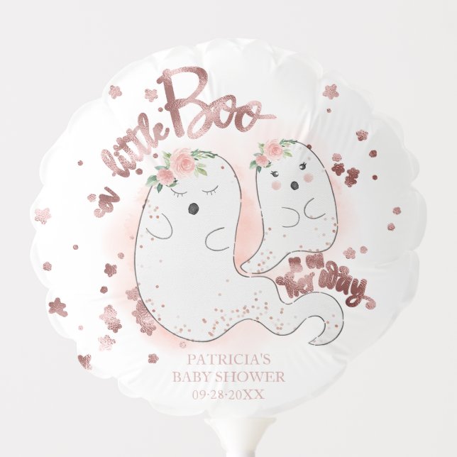 A Little Boo Cute Halloween Girl Baby Shower Balloon (Front)