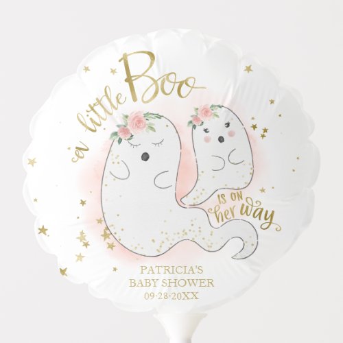 A Little Boo Cute Halloween Girl Baby Shower Balloon