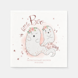 A Little Boo Cute Halloween Girl Baby Shower Napkins