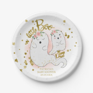 A Little Boo Cute Halloween Girl Baby Shower Paper Plates