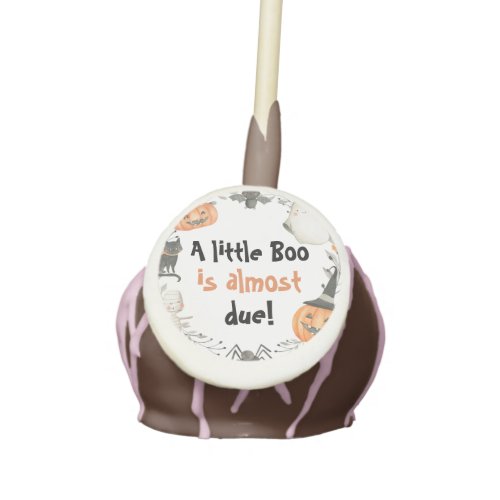 A Little Boo Cute Halloween Pumpkin Baby Shower Cake Pops