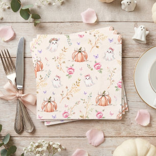 A Little Boo Cute Pink October Baby Shower Napkins