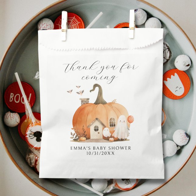 A Little Boo Gender Neutral Halloween Baby Shower Favor Bag (Creator Uploaded)