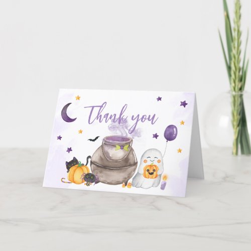 A Little Boo Ghost Baby Shower  Thank You Card