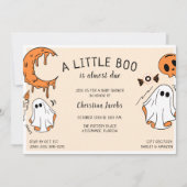 A Little Boo Ghost Halloween Baby Shower Invitation (Front)