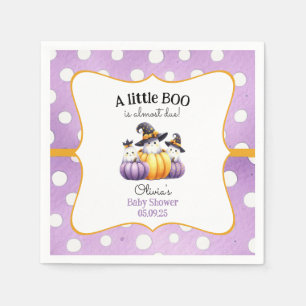 A Little Boo Ghost Halloween Baby Shower Napkins