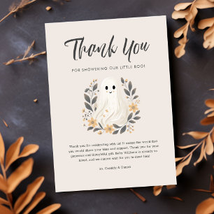 A Little Boo Ghost Halloween Baby Shower Thank You Card