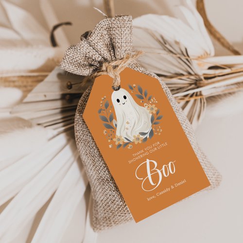 A Little Boo Ghost Halloween Baby Shower Thank You Gift Tags