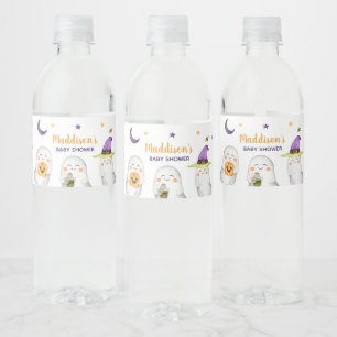 A Little Boo Ghost Halloween Baby Shower Water Bottle Label