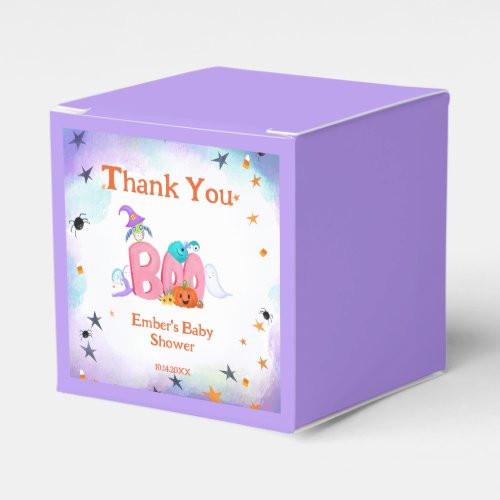 A Little Boo Ghost Owl Halloween Baby Shower Favor Boxes