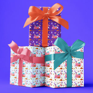 A Little Boo Ghost, Owl Halloween Baby Shower Wrapping Paper Sheets