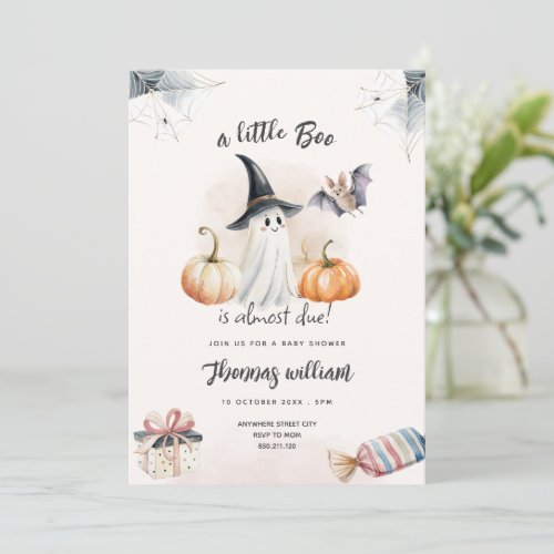 A Little Boo Ghostly Baby Shower invitation