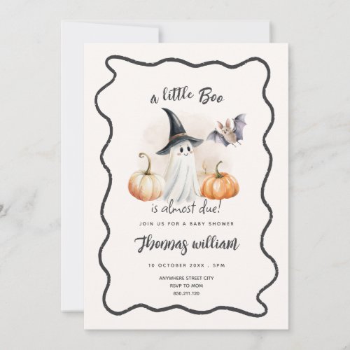 A Little Boo Ghostly Baby Shower invitation