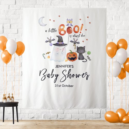 A Little Boo Halloween Baby Shower Backdrop