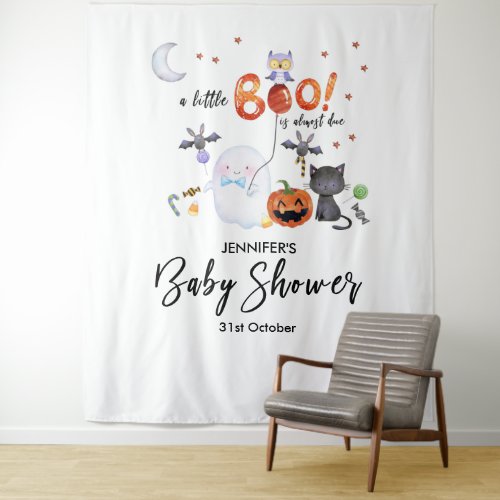 A Little Boo Halloween Baby Shower Backdrop