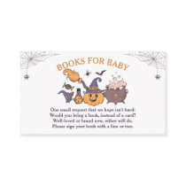 A Little Boo Halloween Baby Shower Books for Baby Enclosure Card