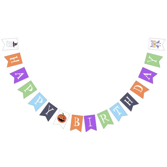 A Little Boo Halloween Baby Shower Bunting Flags (All)