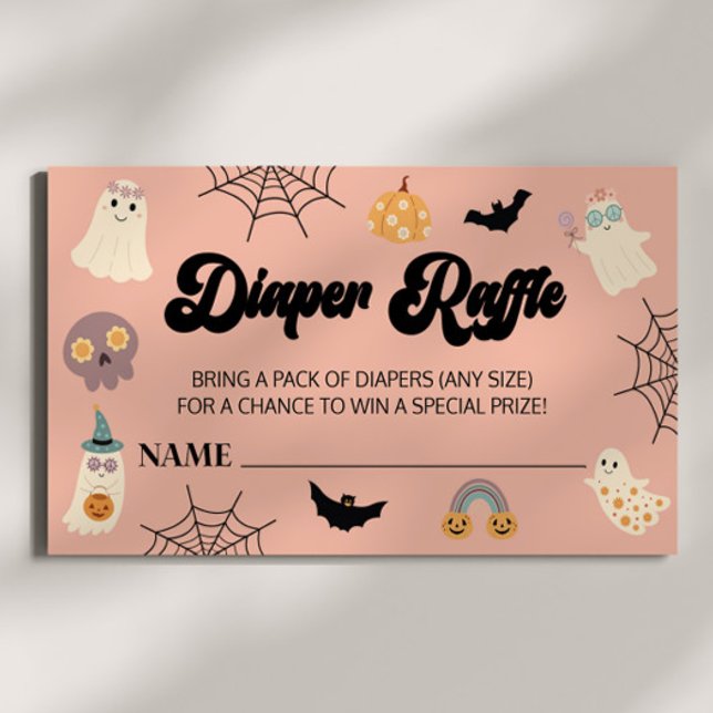 A Little Boo Halloween Baby Shower Diaper Raffle Enclosure Card (Creator Uploaded)