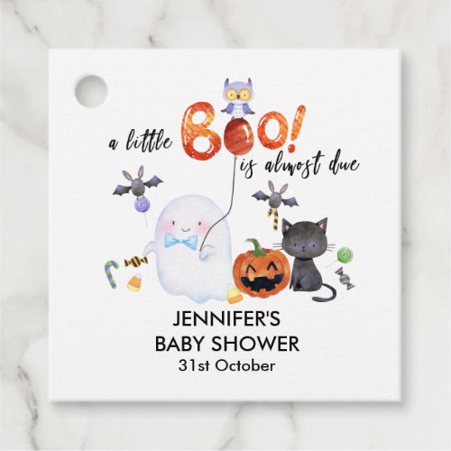 A Little Boo Halloween Baby Shower Favor Tags