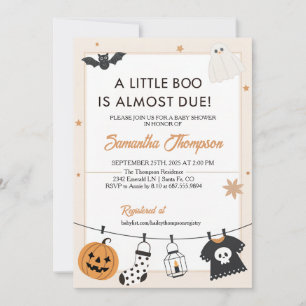 A Little Boo Halloween Baby Shower Invitation
