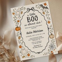 A Little Boo Halloween Baby Shower Invitation