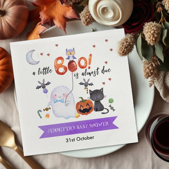 A Little Boo Halloween Baby Shower Napkins (Creator Uploaded)