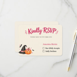A Little Boo Halloween Baby Shower RSVP Card