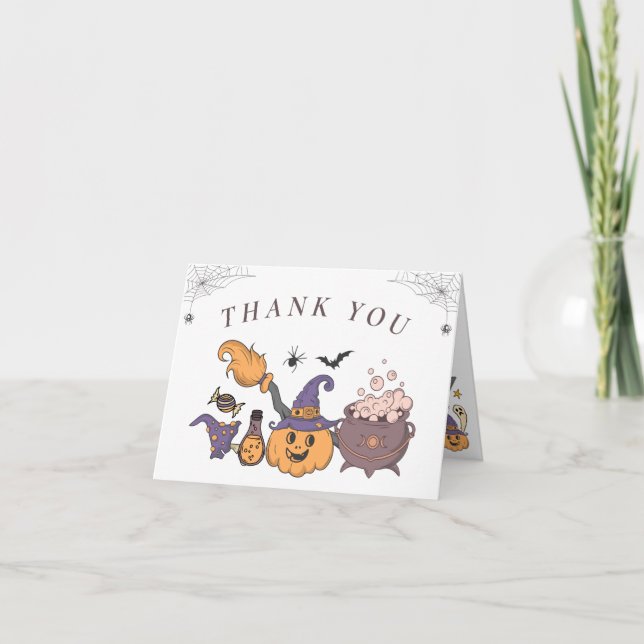 A Little Boo Halloween Baby Shower Thank You (Front)