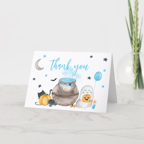 A Little Boo Halloween Baby Shower  Thank You Card