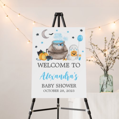 A Little Boo Halloween Baby Shower Welcome Sign