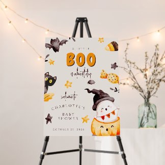 A Little Boo Halloween Baby Shower Welcome Sign