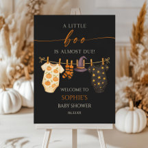 A Little Boo Halloween Baby Shower Welcome Sign