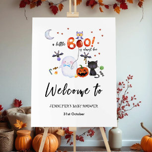 A Little Boo Halloween Baby Shower Welcome Sign