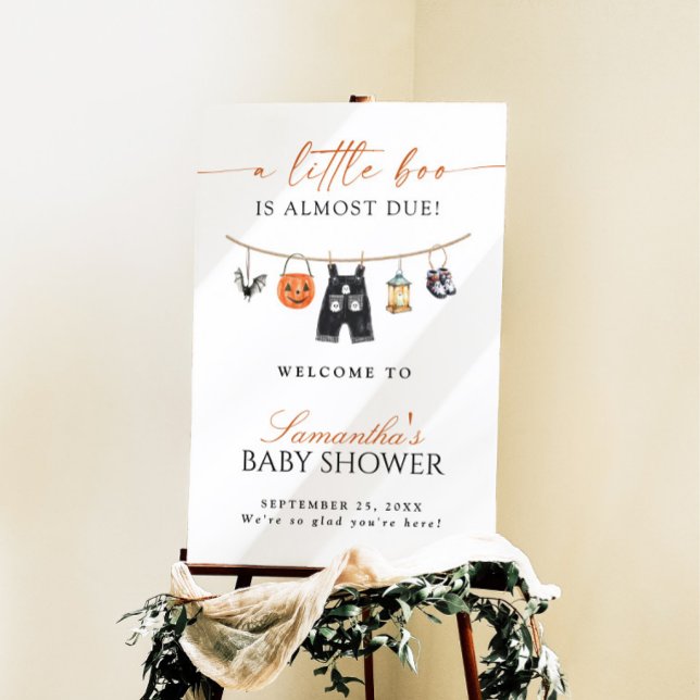 A Little Boo Halloween Baby Shower Welcome Sign (Creator Uploaded)