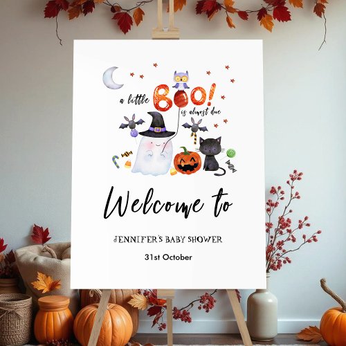 A Little Boo Halloween Baby Shower Welcome Sign