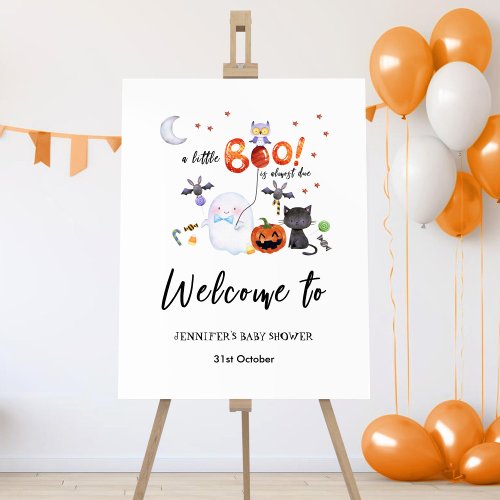 A Little Boo Halloween Baby Shower Welcome Sign