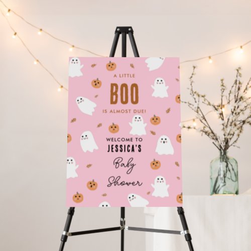 A Little Boo Halloween Baby Shower Welcome Sign