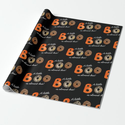 A Little Boo Halloween Baby Shower  Wrapping Paper