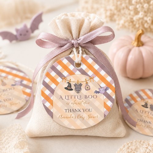 A Little Boo Halloween Clothesline Baby Shower Favor Tags